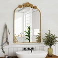 thumbnail image 2 of Lumora 24"x38" Arched Vintage Mirror Decorative Bathroom Wall Mirror,Gold, 2 of 5