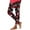 Wine, variant on Riecok Leggings for Women Christmas Stretchy High Waisted Pants Snowflake Print Fall Leggings Workout Yoga Pants