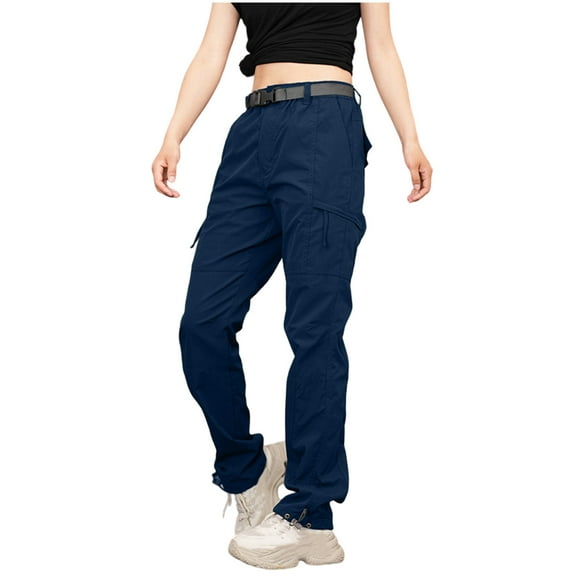 Dvprdro Unisex Thermal Insulated Cargo Pants Windproof Waterproof Fleece Lined Outdoor Pants with Multi-Pockets