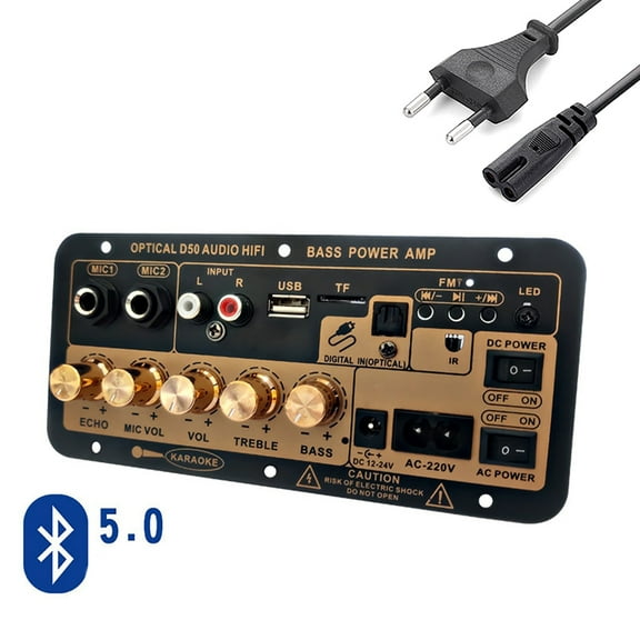 Bluetooth Digital Power Amplifier Board Home MP3 Player Subwoofer Amplifier ,Bass & Treble Control