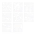 thumbnail image 1 of Naiovety Plantilla de dibujo para pintura de animales, 8 piezas, para colorear, repujado, plantilla reutilizable, Kit surtido, artesanía, 23x23cm Decoración del hogar Naiovety BFH000061-01, 1 of 6