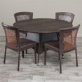 thumbnail image 2 of Noble House Bertha 5 Piece Outdoor Dining Set in Brown, 2 of 11