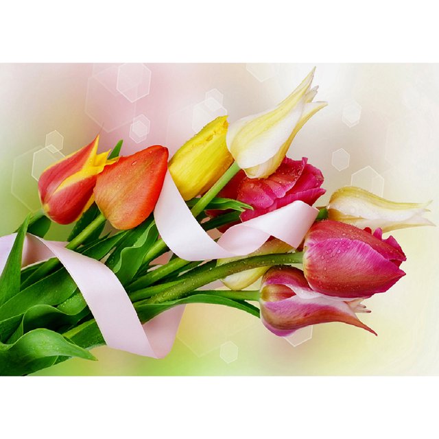 Pintura de diamante (DB3025) 5D DIY Bordado de flores artísticas cuadradas (C996) 20X30cm FLhrweasw Nuevo