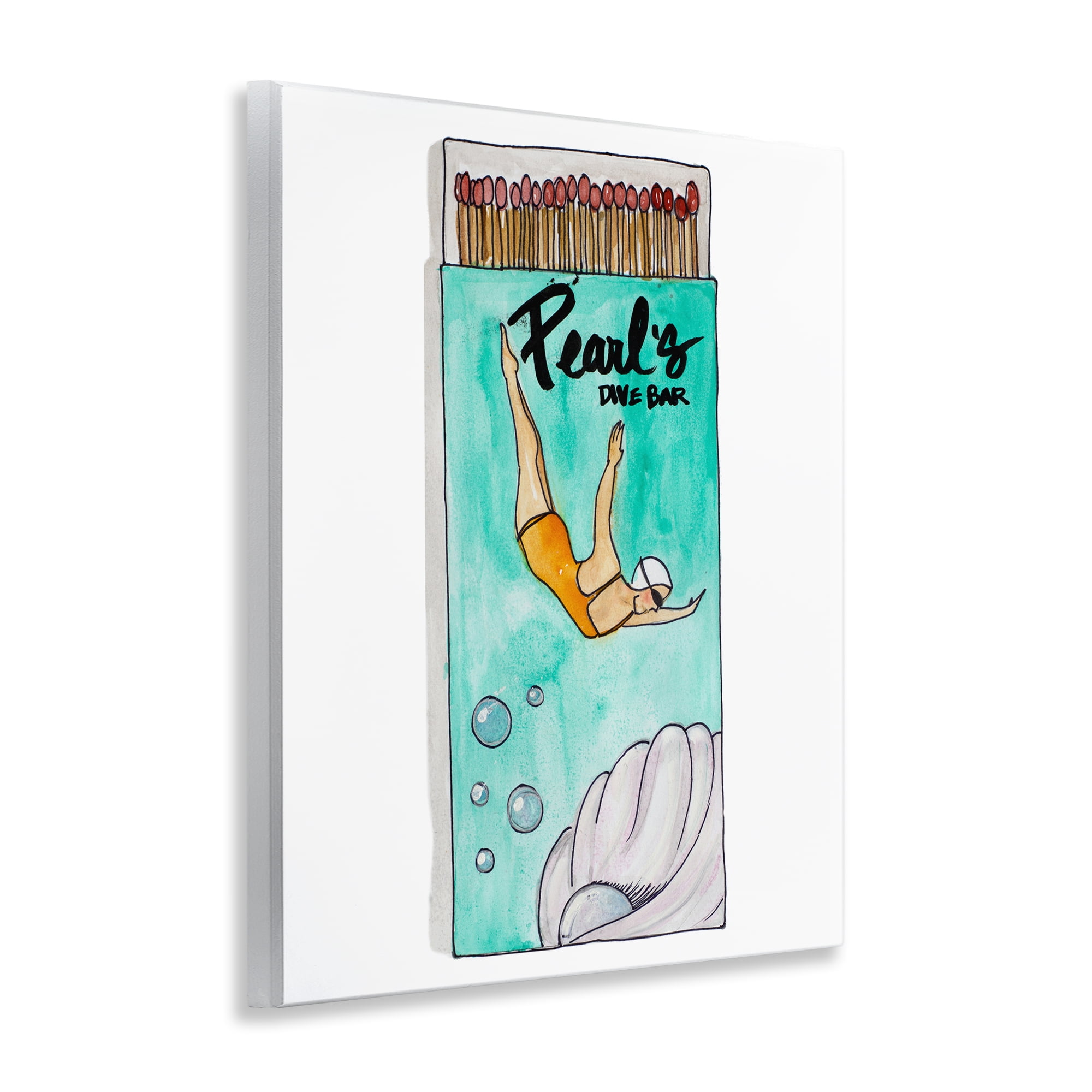 Stupell Industries Pearl Dive Matchbox Wall Plaque Art, design by Nola James