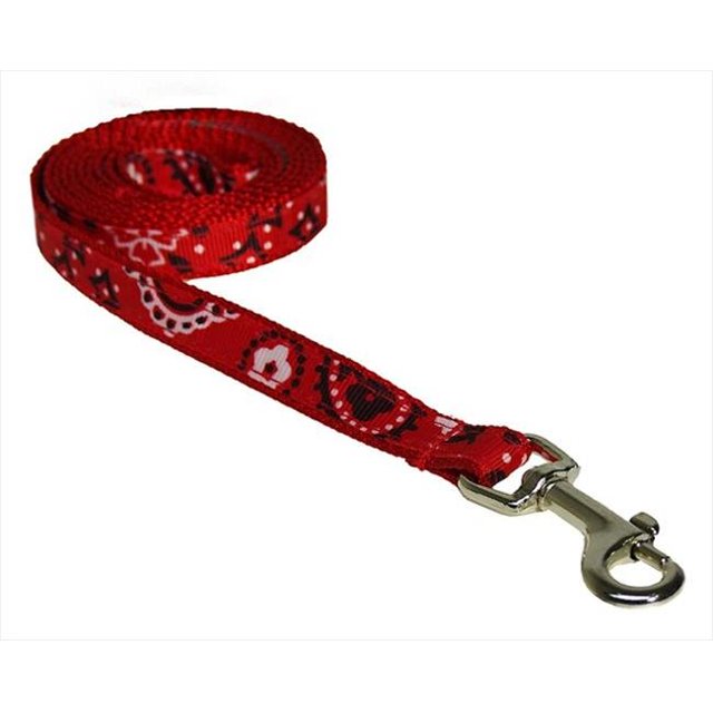 4 ft. Bandana Dog Leash, Red - Extra Small