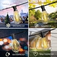 thumbnail image 4 of VOLIVO Solar Outdoor String Lights, 100FT S14 String Lights with 24 Shatterproof Bulbs, Waterproof Hanging Patio Lights for Porch, Patio, 4 of 8
