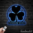 thumbnail image 3 of Handmadetneonsign Lucky Shamrock Metal Wall Art Light, Lucky Shamrock Metal Sign Wall Decor, Clover Metal Decor, 3 of 5