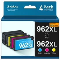 962XL Ink Cartridge for HP 962XL Combo Pack to Use with HP OfficeJet Pro 9015 9010 9016 9025 9020 9018 9012 9026 9027 9028 9029 Printer ( 1 Black, 1 Cyan, 1 Magenta, 1 Yellow?