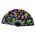 thumbnail image 3 of Esquirla Foldable Hand Fan Dance Fan Large Handheld Fan for Wedding Birthday Festival Mushroom, 3 of 8