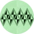 thumbnail image 1 of Ahgly Company Indoor Round Patterned Mint Green Area Rugs, 5' Round, 1 of 6