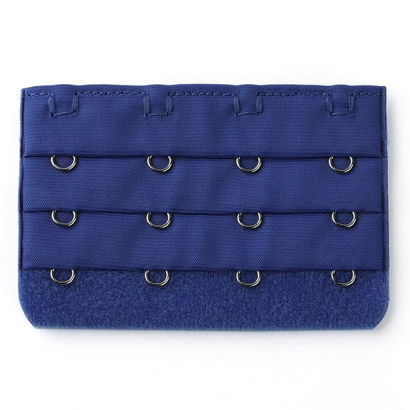 INSPIRE CHIC Women's 3 Rows 4 Hooks Bra Extenders Straps Extension Dark Blue 3 Rows 4 Hooks 1 Pcs