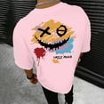 thumbnail image 2 of Playeras De Hombre Camiseta Informal De Verano De Manga Corta Con Cuello Redondo Y Estampado De Letras Y Caras Para Hombre, 2 of 5