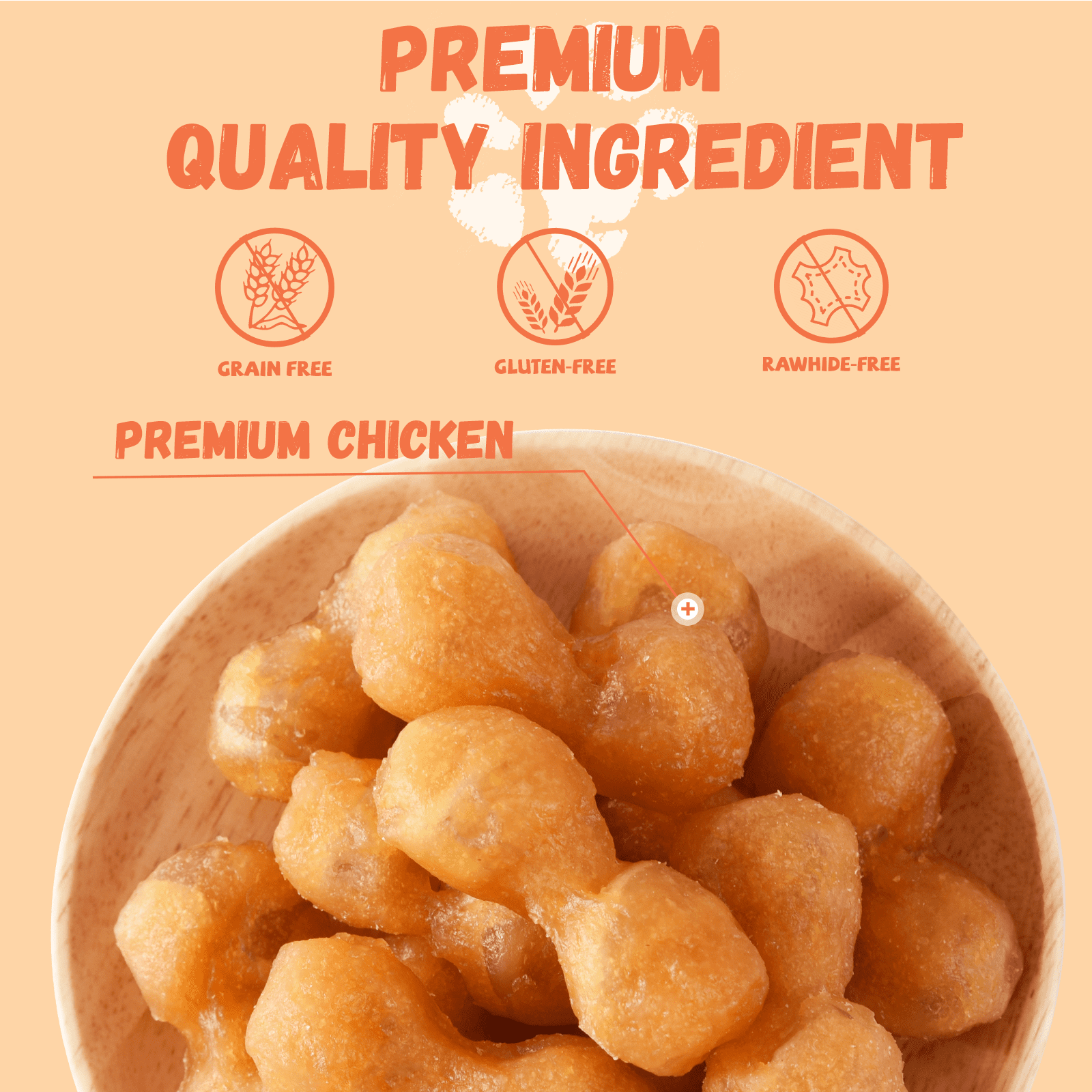 (2 pack) Pawmate Chicken ＆ 2.5" Peanut Butter Bones Dog Treats, Low Fat Natural Treats for All Dogs, 11oz