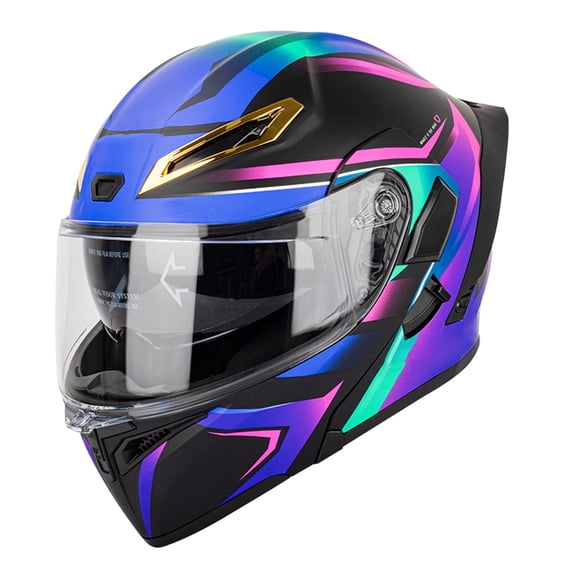 Casco de seguridad Casco de motocicleta unisex para adultos Cool Rider Equipment Four Seasons New Street Touring casco de moto con doble visera abatible hacia arriba casco integral gafas de sol integr