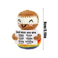 thumbnail image 3 of Mini Emotional Support Crochet with Positive Cards,, Inspirational Positive Crochet Gifts, Positive Energy Expression Package Wool Knitting Emotional Inspirational Card Ornaments, 3 of 6