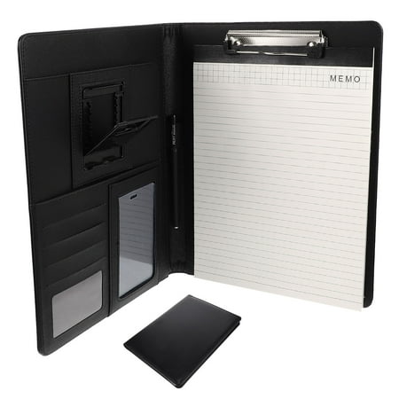 WORGEOUS Accessories Folder PU Notebook Binder Travel 32X24.5cm Black
