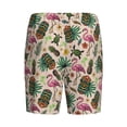 thumbnail image 2 of Lsque Tropical Mask Flamingo Mens Sleep Pajama Shorts,Short Pajama Pants, Cotton Ultra-Soft Knit-3X-Large, 2 of 9