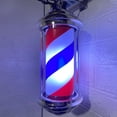thumbnail image 2 of Guardoinrt Rotating Barber Pole Light Outdoor Hair Salon Shop Sign 32cm Red Blue White, 2 of 9