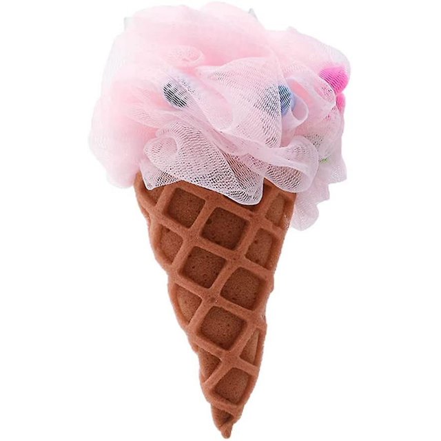 Esponja de ducha Lufas de baño, Bolas de esponja de ducha de baño creativas Forma de helado Esponja de baño Esponja de limpieza de ducha corporal Depurador Bolas de ducha de baño Exfo corporal