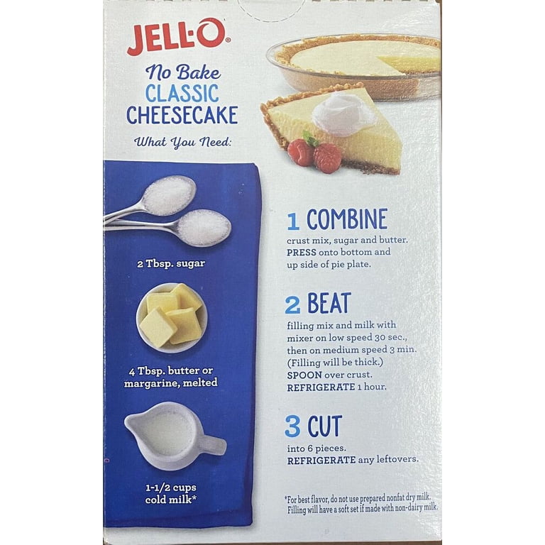 Jello No Bake CLASSIC CHEESECAKE Jell-O - 11.1 oz Box - Walmart.com