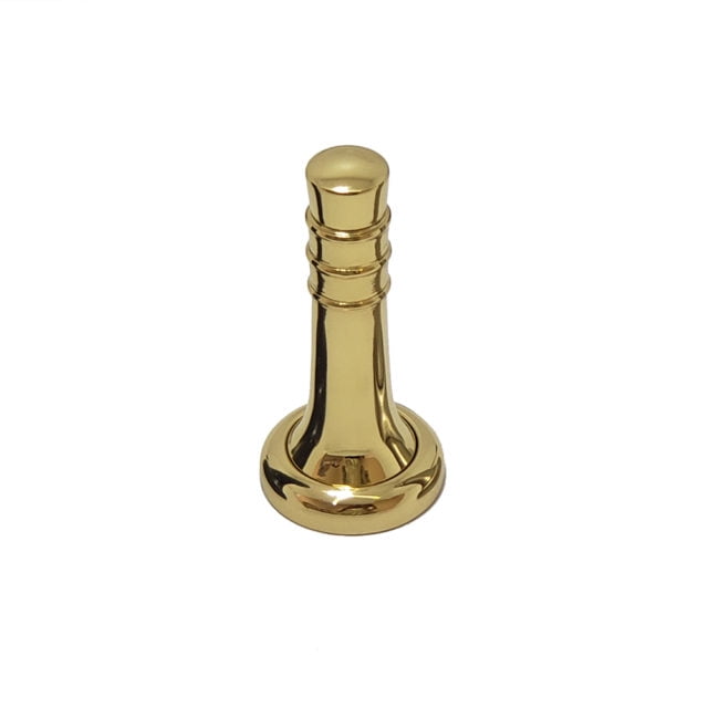 Door Stop Sand Cast Brass 73MM – Solid Brass Heavy Duty Wall, Floor, Door Mounted Stopper with Round Rosette – Black, Chrome, Satin Nickel, Satin Brass