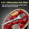 thumbnail image 2 of 2 in 1 Watermelon Slicer & Cutter-Stainless Steel Fruit Cutting Fork Melon Cube Cutting Tool for Kitchen Gadget, 2 of 5