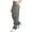 Gray, variant on Women's Utility Cargo Pants, Solid Color Tactical Trousers with Zip & Button, Elastic Waist Outdoor Bottoms, Durable Hiking Outfits, Multi-Pocket Adventure Clothing