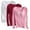 Wine, variant on ATOYSOY Women's Crew Neck Sweatshirts Outwear 3 Pack Slim Basic Tops Retro Casual Cotton Shirts Long Sleeve Tees Fall Winter Fashion Solid Color Padded Pullover Pink L
