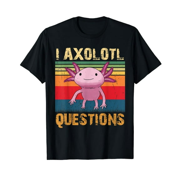 Kids Axolotl-Shirt I Axolotl Questions Retro Cute Anime Boys T-Shirt