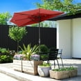 thumbnail image 6 of Villacera 9FT Outdoor Half Patio Umbrella - Balcony Furniture, Red, 6 of 13