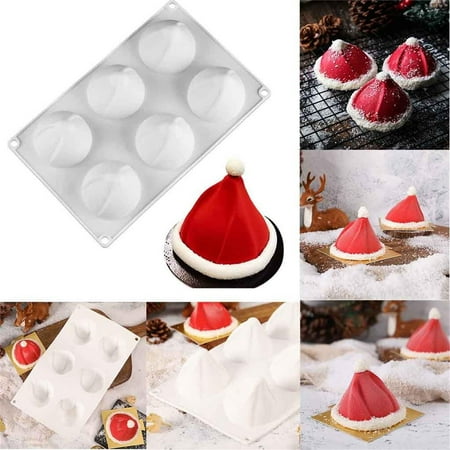 

LnjYIGJ Christmas 6 With Christmas Hat Cake Silica Gel Baking Template Apparatus Three Dimensional French Dessert Template Apparatus Kitchen Utensils & Gadgets