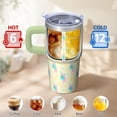 thumbnail image 6 of 20OZ Unicorn Cup with Handle and Leak Resistant Straw Double Wall Stainless Steel Tumbler Insulated Travel Mug Ideal Gifts for Women Mom Friends on Birthday Christmas Thanksgiving, 6 of 6
