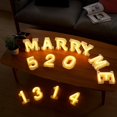 thumbnail image 2 of shiyou-Hadefa Neon Letter Lights 26 Alphabet Letter Light Up Letters Sign for Night Light, USB/Battery Powered, Yellow ABS Plastic, Modern Style, Wedding Decoration, 2 of 4