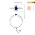 thumbnail image 4 of ANGARA Natural Floating Pear-Shaped Sapphire Bolo Ring with Halo in 14K White Gold for Women (Size-6x4mm) | September Birthstone, Anniversary, Jewelry Gift for Women | Natural Blue Sapphire Ring, 4 of 8