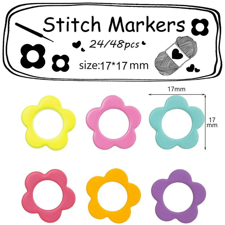 H&S 150pcs Crochet Stitch Marker Knitting Crochet Locking Stitch Markers Clips