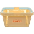 thumbnail image 1 of BEADCEST Handheld Grocery Basket Yellow PP Multi-function Storage Supermarket Use 1Pack, 1 of 7
