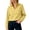 Yellow, variant on Jackets for Women Solid Half Zip Pullover Windbreaker Jacket Stand Collar Long Sleeve Drawstring Hem Casual Cropped Anorak Top