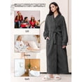 thumbnail image 6 of AMITOFO Long Robes for Women, Soft Fluffy Fleece Bath Robe with Front Pocket, Winter Warm Plush Lapel Women's Robes, Adjustable Belt, 6 of 8