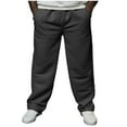 thumbnail image 1 of Ceisia Men Casual Sport Solid Color Pants Elastic Waist Drawstring Pocket Gift Trousers, 1 of 8