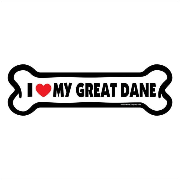 I Love My Great Dane Large Bone Magnet