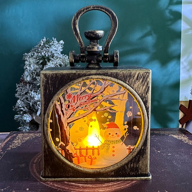 Adornos Navideños onlyliua Luces de Viento Retro Decoraciones de Escenas Accesorios