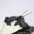 thumbnail image 6 of COMVALUE Womens Summer Satin Lace Cami Tops Sexy V Neck Asymmetrical Backless Camisole Spaghetti Strap Silky Rose Gold for Size XS, 6 of 9