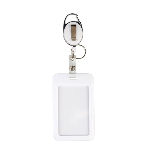 Retractable Badge Holder with Carabiner Clip Vertical IDs Cards Holder for Easy Access in Workplaces and Schools