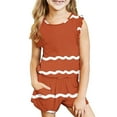 thumbnail image 1 of IFNWSV Ensembles d'Été pour Filles Mode Décontractée Sans Manches Col Rond Imprimé Shorts Ensembles 3-4 Ans, 1 of 7