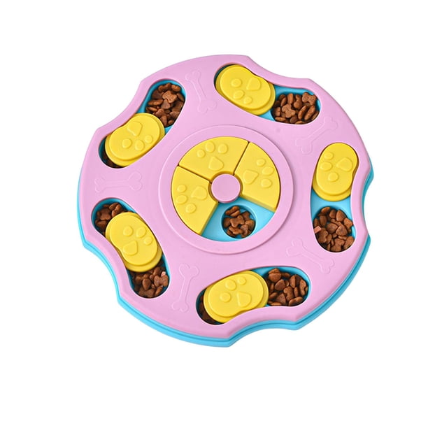 Juguetes de rompecabezas para perros Sunnimix Tazón de alimentación IQ Training Rosado Comedero lento para perros