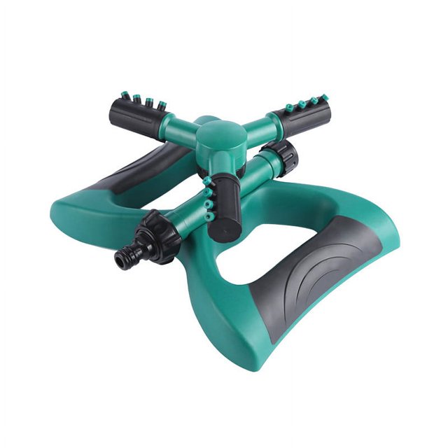 Aspersor de jardín, sistema de riego rotativo para plantas de jardín, sistema de riego para césped vegetal, 2 piezas, color verde