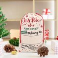 thumbnail image 4 of Christmas Drawstring Bag Canvas Xmas Bag Large Capacity Gift Bag Christmas Elements Drawstring Bag, 4 of 6