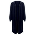 thumbnail image 7 of TIANZEN Fall/Winter Solid Color Long Hooded Cardigan – European Style Cozy Outerwear Oversized Coats for Women Oversized Coat Women Womens Long Coat, 7 of 7