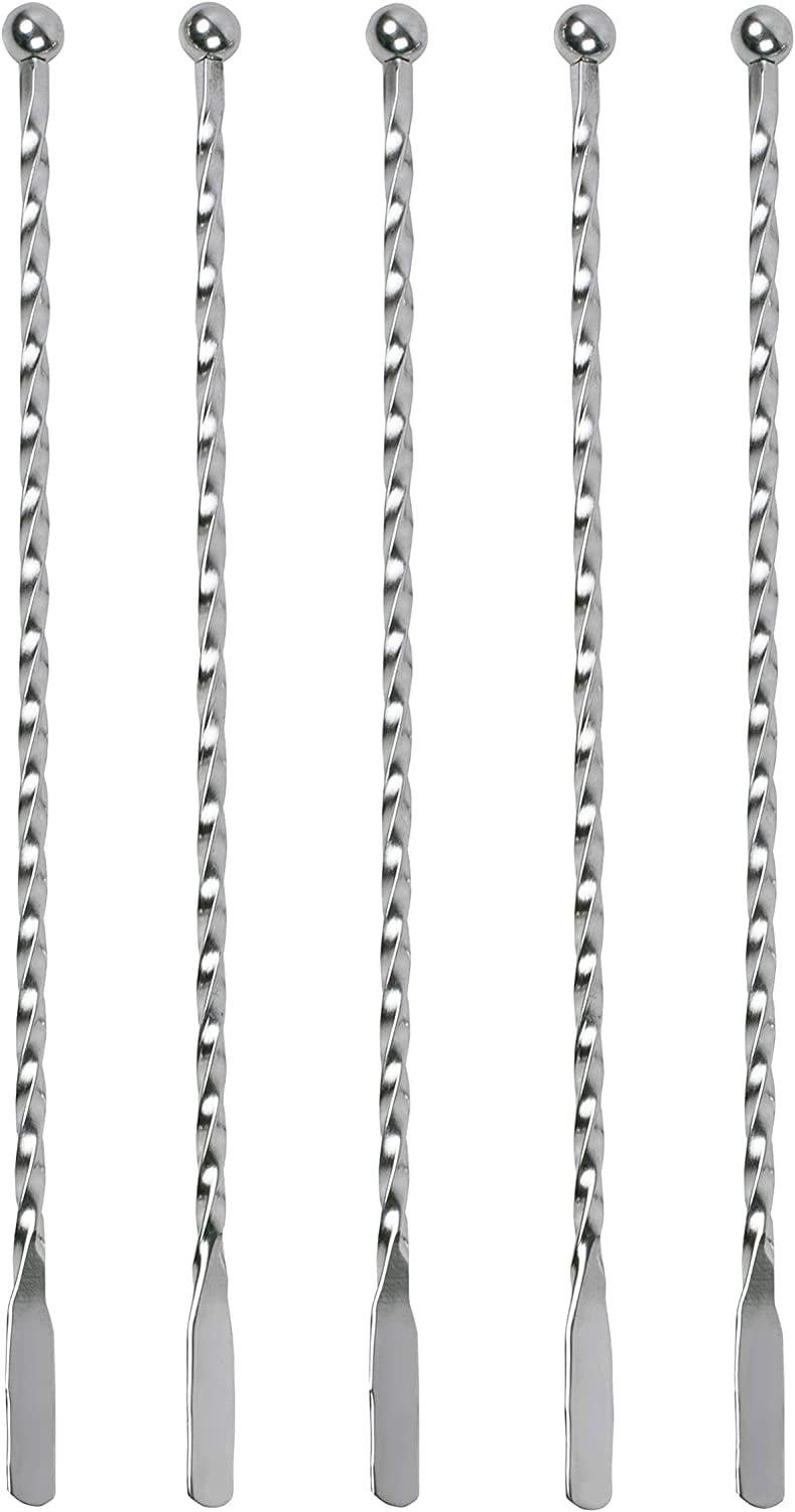 Swizzle Sticks Reusable Straws, Set of 5
