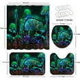 thumbnail image 3 of Blue 4 Pcs Shower Curtain Sets with Rugs, Sunshine Bathroom Sets with Shower Curtain and Rugs, Forest Bathroom Decor, 3 of 6